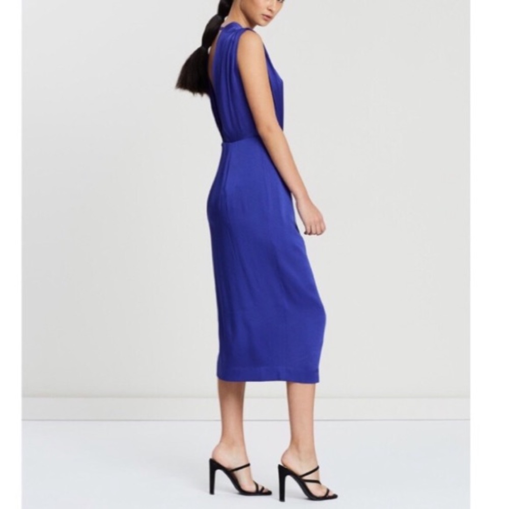 Reiss Elaini Satin Midi Dress - Picture 3 of 13